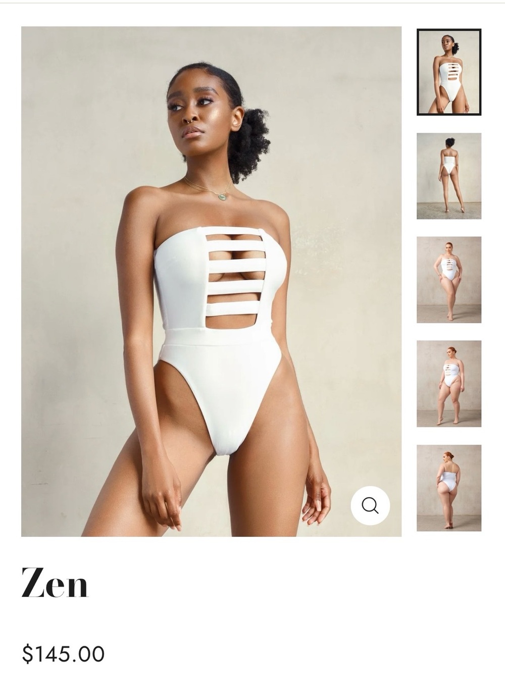 MBM Zen One-Piece Swimsuit - White